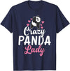 Panda Gifts and Acessories Crazy Panda Lady Panda Bear Lover T-Shirt - Navy Blue