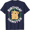Unisex-Kids Hamster Birthday Party Birthday Hamster T-Shirt - Navy Blue