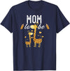 Giraffe Baby Shower Party Ideas For Mom Mom To Be Giraffe Baby Shower Cute T-Shirt - Navy Blue