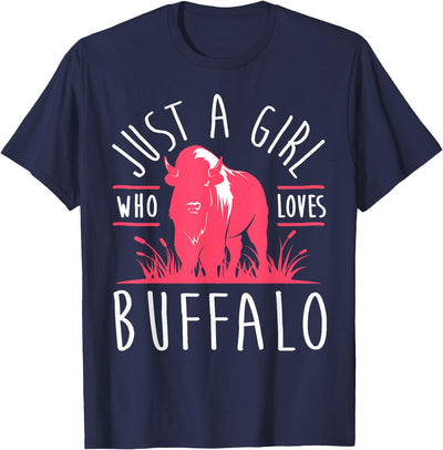 Cow Wildlife I Bison Natural Reserve Girl Buffalo Lover I T-Shirt