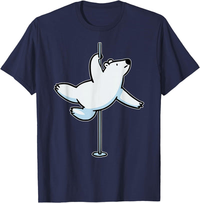 Funny Polar Bear Pole Dancer Animal Cute Cool Dancing Joke T-Shirt