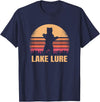 Lake Lure North Carolina Vintage NC Retro 80s Co. Lake Lure North Carolina Vintage Bear NC Distressed 80s T-Shirt - Navy Blue