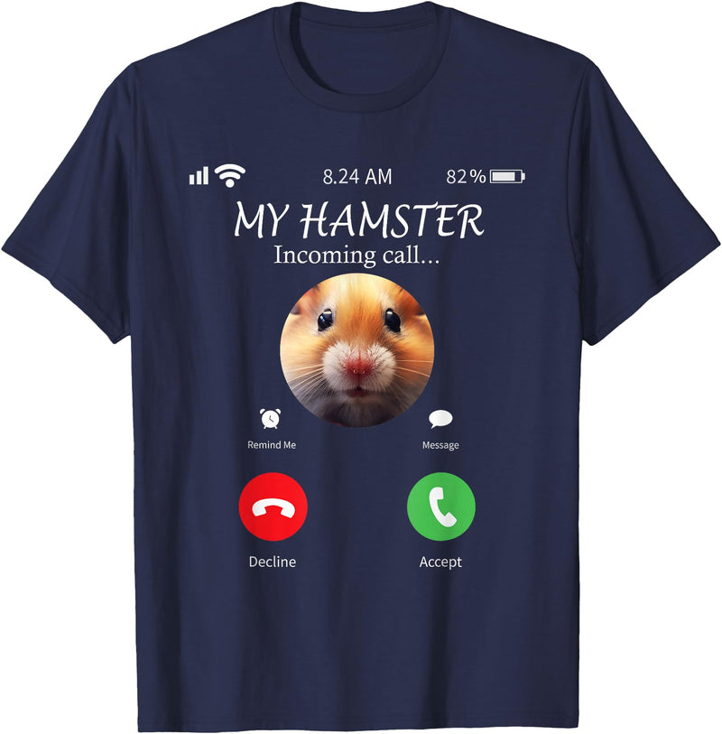 Funny Hamster Meme T-Shirt - Navy Blue