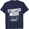 Fraxoweb Stampede Mode Buffalo for Animal Lovers T-Shirt - Navy Blue