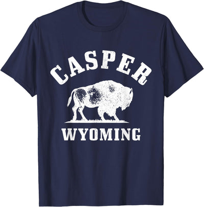We Love Casper Wyoming Cowboy State Bison Buffalo Vintage T-Shirt