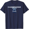 Official High School Fan Gear Cambridge High School Bears Stacked T-Shirt - Navy Blue