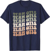 Groovy Bears Designs Team Otis Fat Bear Week Octobear Groovy Style Graphic 480 T-Shirt - Navy Blue