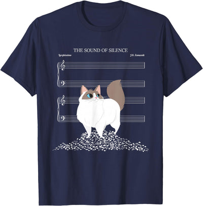 Classical Music Lover Shirts The Sound Of Silence - Cat Classical Music Composer Teacher T-Shirt
