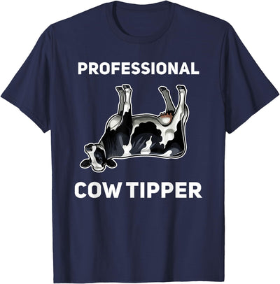 Varsity Cow Tipping by Zynx Professional Cow Tipper Funny T-Shirt
