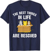 Animal Rescue Gift Dog Cat Pet Accessories & Stuff Cool Animal Rescue Art For Men Women Animal Rescuer Lover T-Shirt - Navy