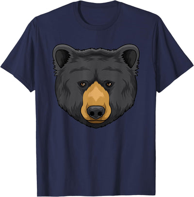 Black Bear Animal Head - Cute Lover Women Men T-Shirt