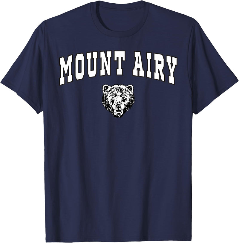 Official High School Fan Gear Mount Airy High School Granite Bears T-Shirt C2 T-Shirt - Navy Blue