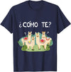 Spanish Shirt | Llama Tee | Funny Spanish Shirt Funny Spanish Tee, Como Te Llama, Llama Tshirt T-Shirt - Navy Blue