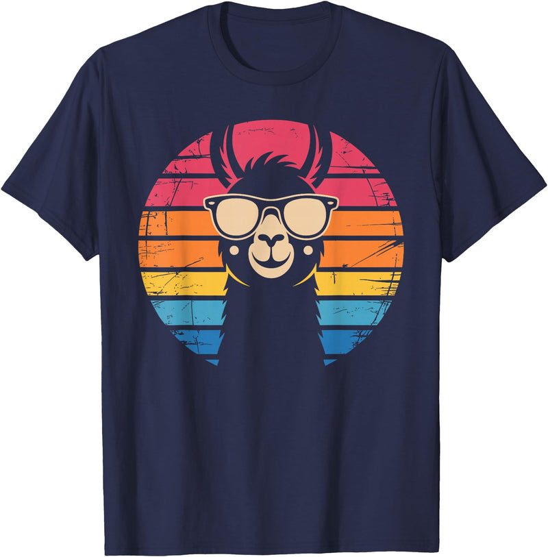 Llama Gift Llama Lover Accessories & Lama Stuff Funny Llama Design for Men Women Kids Llama Lover Gag Llama T-Shirt - Navy Blue