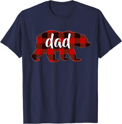 Red Plaid Dad Buffalo Matching Family Papa Pyjamas Christmas T-Shirt