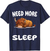 Scottish Highland Cow Pajamas & Nightgown .Co Cute Scottish Highland Cow Need More Sleep Pajamas Nightgown T-Shirt - Navy
