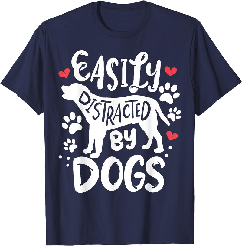 DogDogWoof Dog T-Shirt - Navy Blue