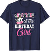 Vintage Retro Birthday Godfather Of The Birthday Girl Farm Cow 1St Birthday Girl T-Shirt - Navy Blue