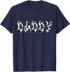 Cow Pattern Print Family Matching Birthday Shirts Cow Daddy Birthday Family Matching Fathers Day Boy Girl Men T-Shirt - Navy