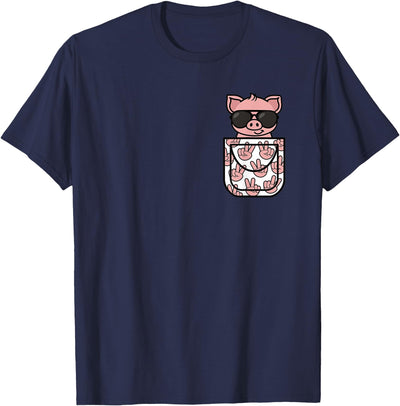 Funny Pig Pocket Pig Lover Men Women Boys Girls Kids T-Shirt