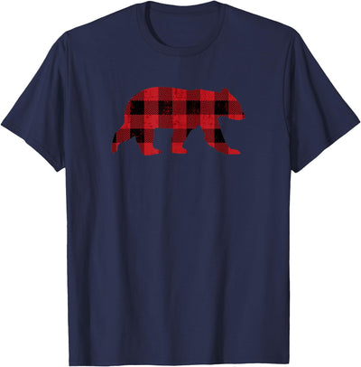 Red Buffalo Check Vintage Bear for Gay Bear Pride T-Shirt