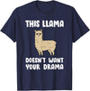 Funny Llama And Alpaca Gifts Funny Llama This Llama Mag No Drama Alpaca Llama T-Shirt - Navy Blue