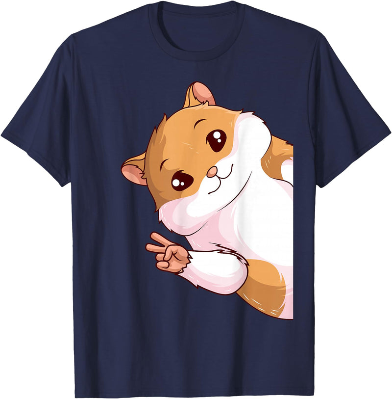 Hamster Children Girls Boys T-Shirt - Navy Blue