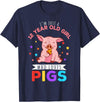Funny Pig Lover Girl Pig Birthday Gift I'm Just A 12 Year Old Girl Who Loves Pigs Hog Lover T-Shirt - Navy Blue