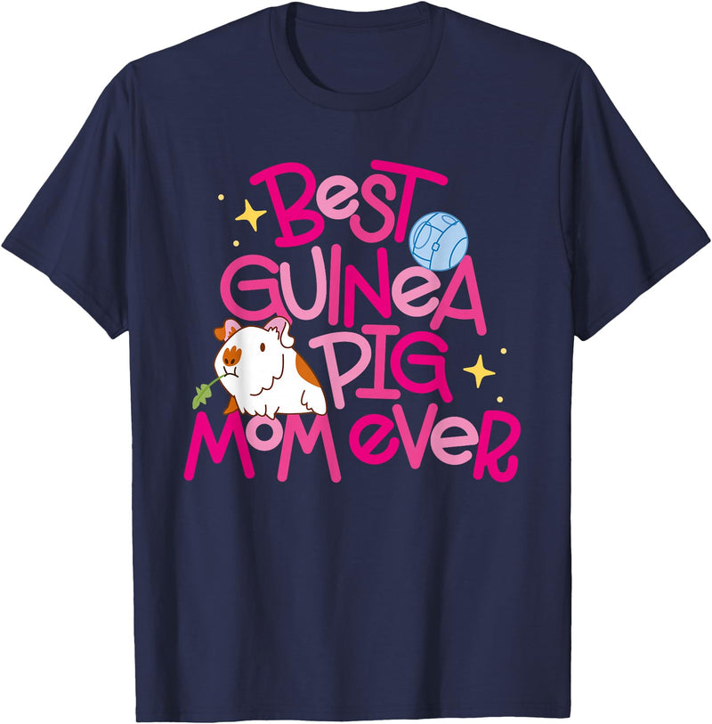 Miller Sye Best Guinea Pig Mom Ever T-Shirt - Navy Blue