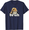 Kids Boys Girls Bruh Mini Holland Lop Bunny Rabbit Lover Hoodie in Navy Blue