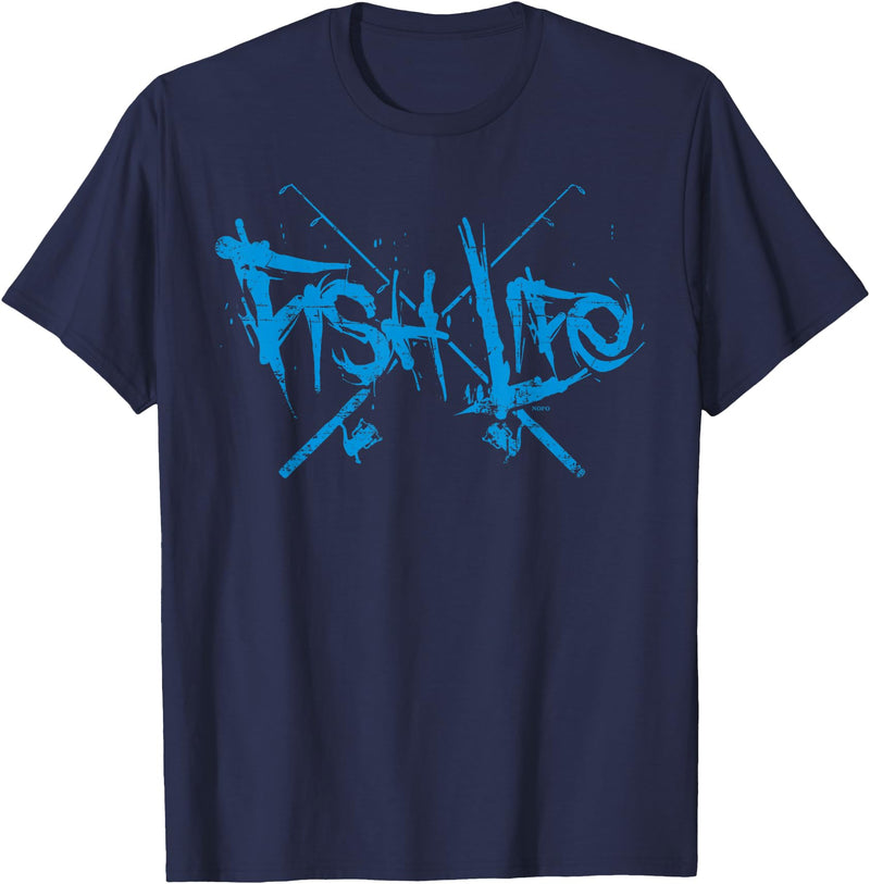 NOFO Clothing Co Fish Life, Fishing T-Shirt T-Shirt - Navy Blue