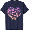 Girls Lion Design Silhouette Lions Design for Lion Lover | Girls Lion T-Shirt - Navy Blue
