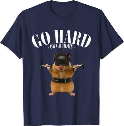 Hamster Deadlift Training Funny Cute Rat Weightlifting Meme T-Shirt