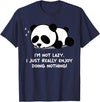 Sleeping Panda Design Panda Bear Lover Design for Lazy Person | Sleeping Panda T-Shirt - Navy Blue