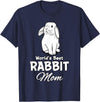 Rabbit Mom Rabbit Mum Mother Rabbit Lover T-Shirt in Navy Blue