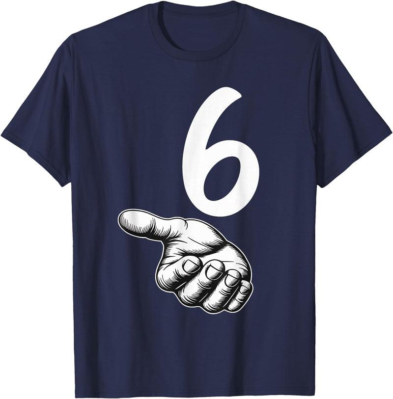 67 Meme Halloween Matching Costume BPD Number 6 Matching Duo 67 Meme Gen Alpha Slang Halloween T-Shirt - Navy Blue