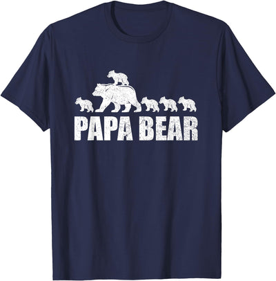 Papa Bear 5 Cubs Daddy Kids Papa 5 Kids T-Shirt