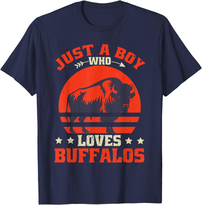 Cow Bison Lover Toddler Buffalo Retro Bison Buffalo Boy T-Shirt