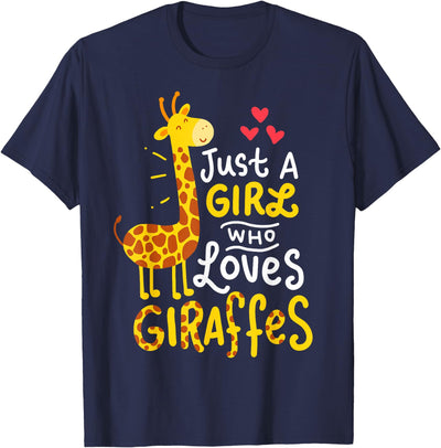 Giraffe Just A Girl Who Loves Giraffes Gift T-Shirt Small