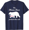 Transgender Child Mama Bear LGBT Mama Bear Protects Her Cub Transgender LGBT Trans Pride T-Shirt - Navy Blue