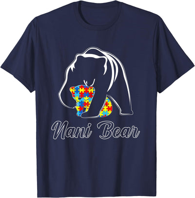 Nani Bear Puzzle Support Autistic Adults T-Shirt