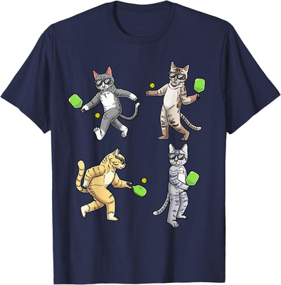 Malpickleballtha Cats Playing Pickleball T-Shirt