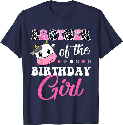 Brother of the Birthday Girl Cow Tee