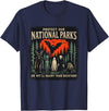 Funny Cryptid National Park Gifts Folk Horror Mothman National Parks Cryptid Spooky Horror Jimothy Edition T-Shirt - Navy