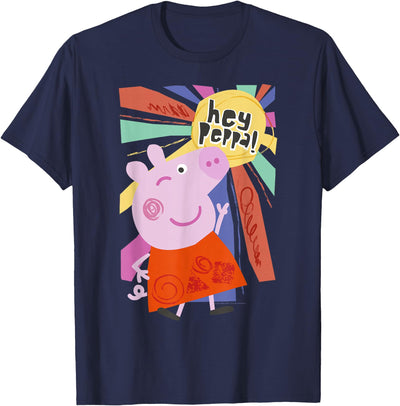 Hey Peppa Colorful Sunshine Striking Pose Portrait T-Shirt
