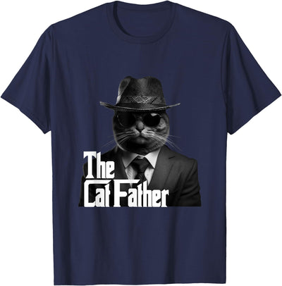 The Catfather Cat Owner Cat Dad Meow Funny Kitten The Catfather Fathersday Best Birthday Cat Dad Funny Gift T-Shirt