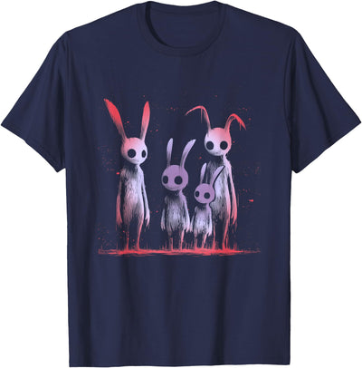 Dark Aesthetic Ghostly Rabbit Figures T-Shirt