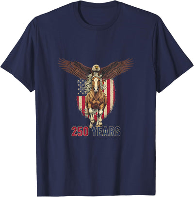 Vortex Patriotic USA 250th Anniversary Bald Eagle & Clydesdale T-Shirt