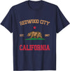 Redwood City California CA Designs Redwood City California T-Shirt - Navy Blue