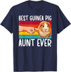 Best Guinea Pig Auntie Best Guinea Pig Aunt Ever Guinea Pig Owner Guinea Pig Lover T-Shirt - Navy Blue